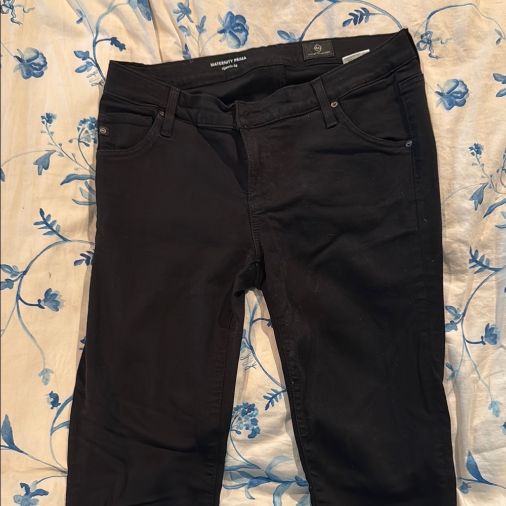 AG Jeans - Maternity Straight Prima Black Jeans